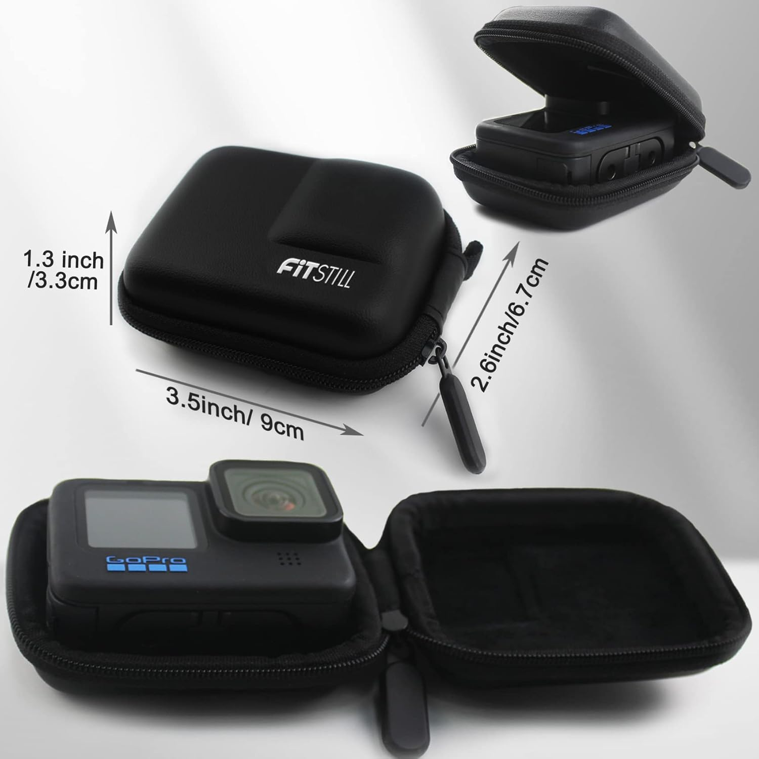 Fitstill 60M/196FT Underwater Waterproof Case with Dive Filters Compatible for Go Pro Hero 12 Black/Hero 11 Black/Hero 10 Black/Hero 9 Black,Monopod Floating Hand Grip Dive Accessory Kit