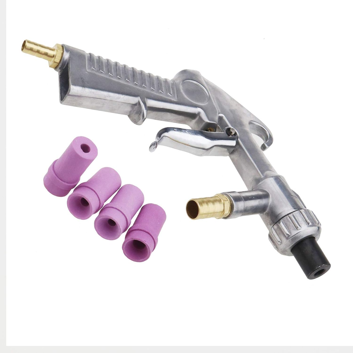 Sandblaster Air Siphon Sand Blasting Feed Blast +4Pcs Ceramic Nozzle Tips image number 1