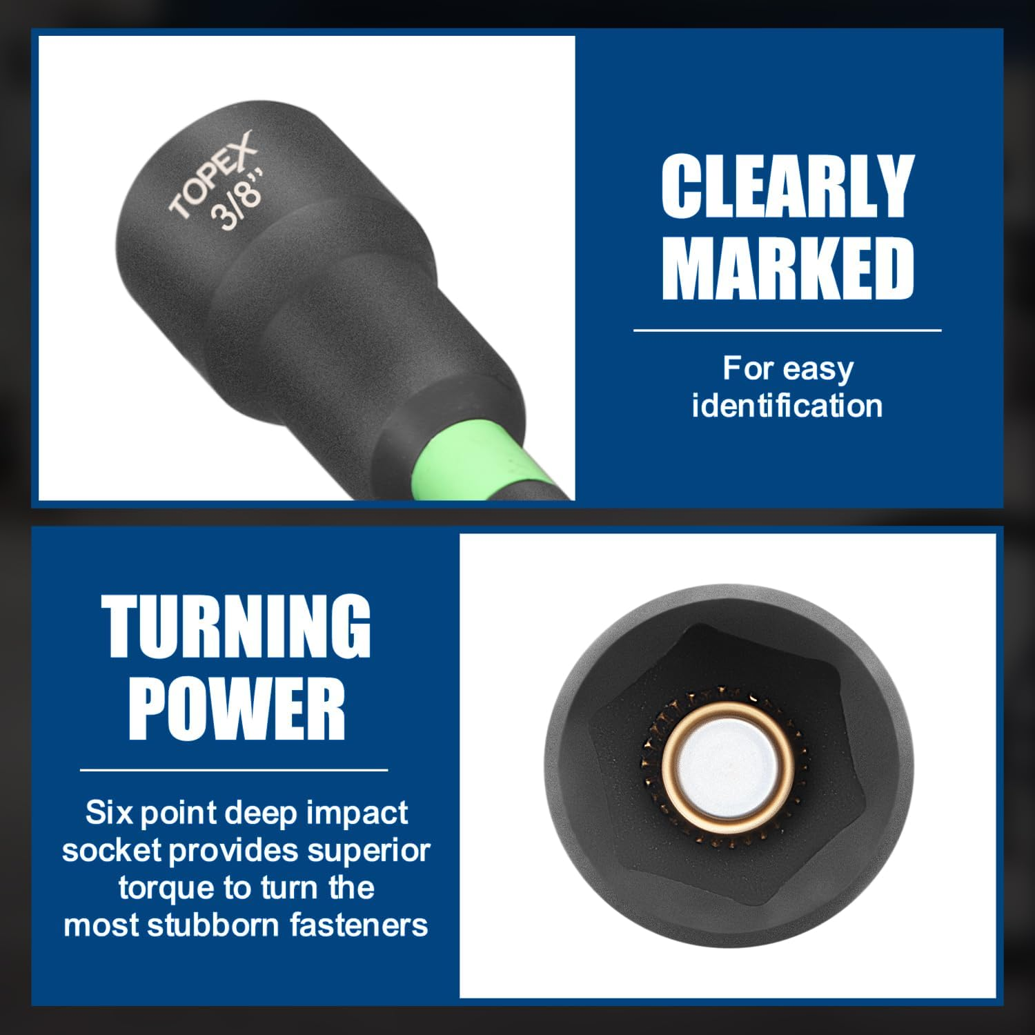 TOPEX 16Pcs Magnetic Impact Nut Driver Set Impact Grade Socket Extension, Metric & SAE Long Drivers, 1/4'' Hex Shank Adapter Drill Nut Driver Power Drill Bit Extensions Tool Accessory image number 1