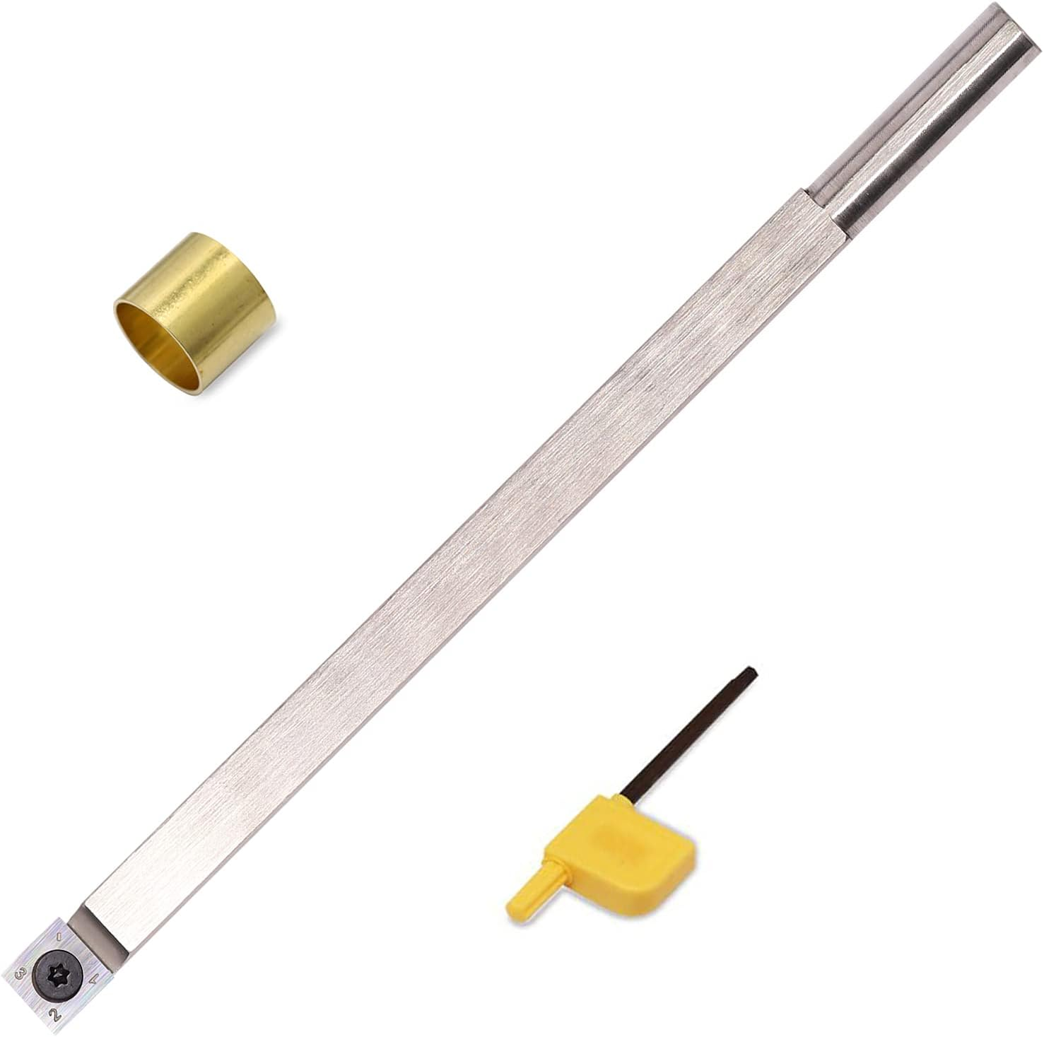 Wood Turning Tool Carbide Tipped Lathe Chisel Rougher Tool Bar 10 Inches with 14Mm Square Carbide Insert for Wood Hobbyist or DIY or Carpenter,Handle Not Include image number 1