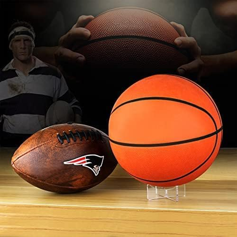 4 Pack Acrylic Sports Ball Display Stands for Basketball, Football, Volleyball, Rugby and Soccer(Transparent, 9 X 6.5 Cm) - Transparent image number 5