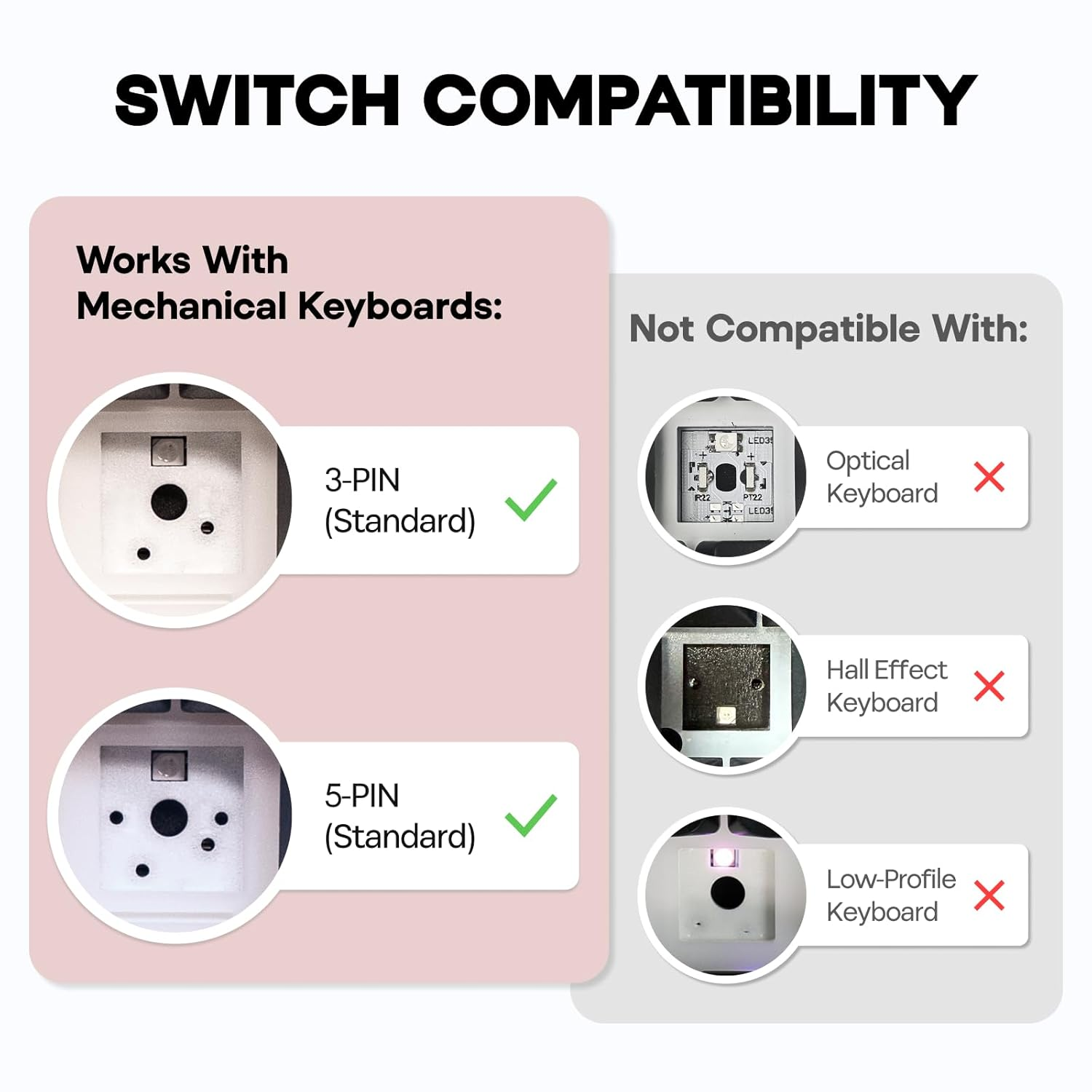 EPOMAKER Cream Marble 47Gf Gaming Keyboard Switches, 35 PCS Linear Switch, 5-Pin Pre-Lubed Switch, Creamy Switches, Compatible with MX Keycaps for Mechanical Keyboard image number 5