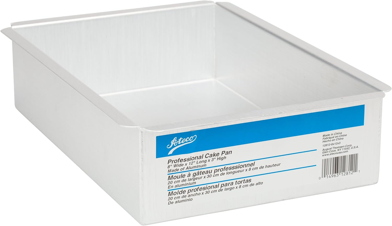 Ateco Aluminum Cake Pan, Rectangle, 9- by 13- by 2-Inches image number 1