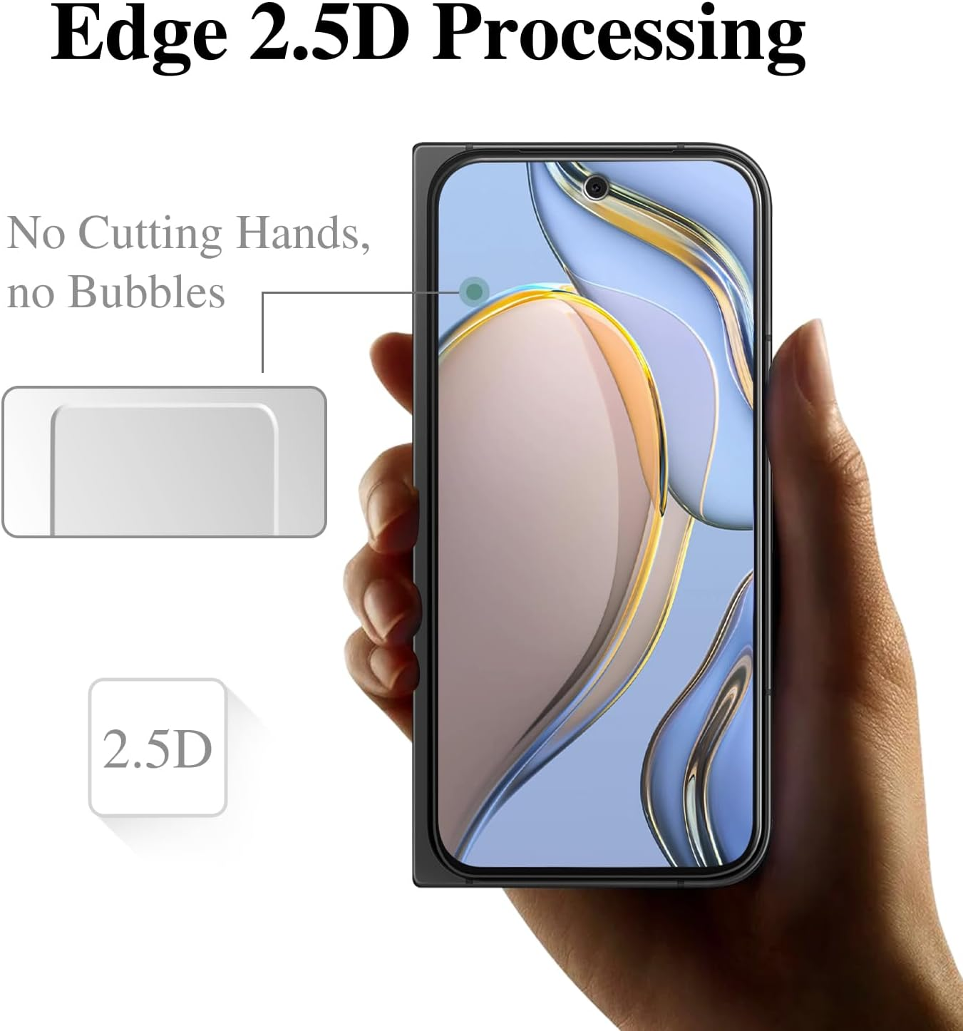 Pokolan 3 Pack Screen Protector for Google Pixel 9 Pro Fold Tempered Glass, 9H Hardness, Case Friendly, No Bubbles, anti Scratch, Ultra Resistant image number 6