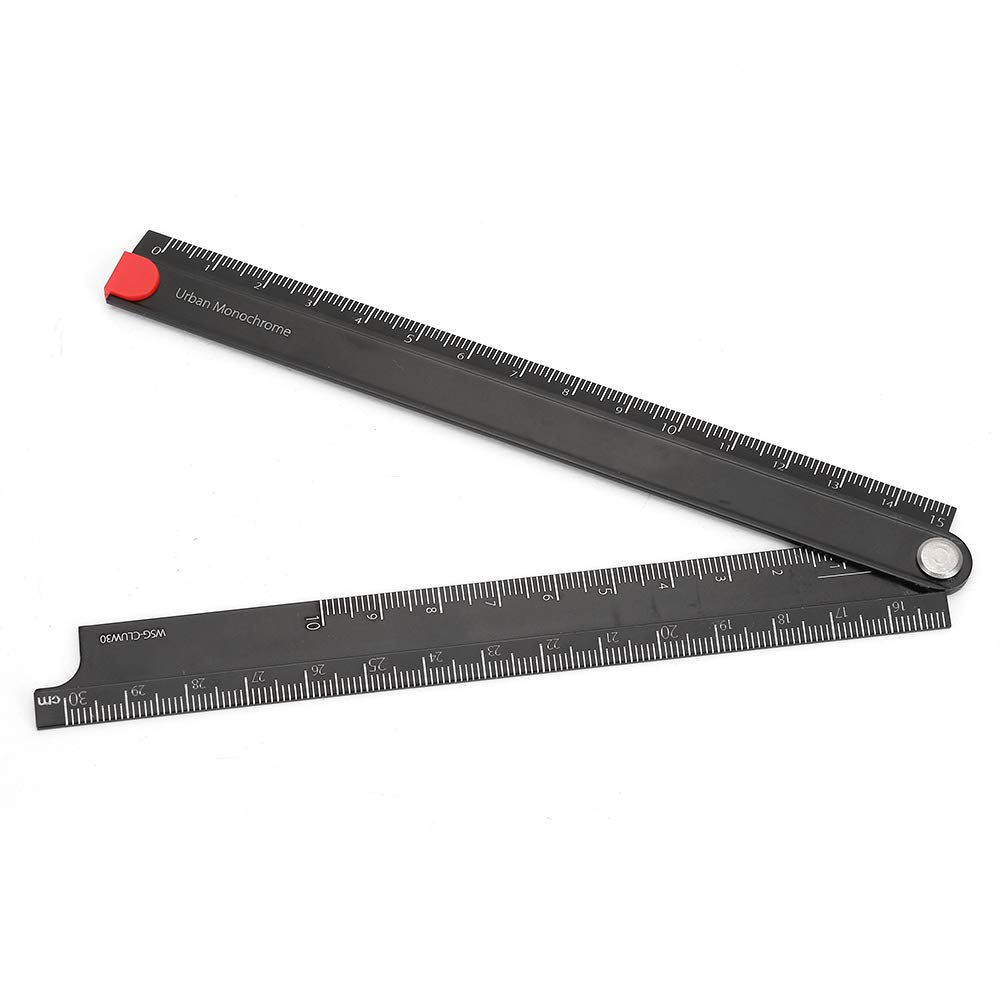 Aluminum Alloy Ruler, Metal Folding Ruler, Easy to Carry Clear and Precise Portable to Carry Work for Car Home Travel image number 4
