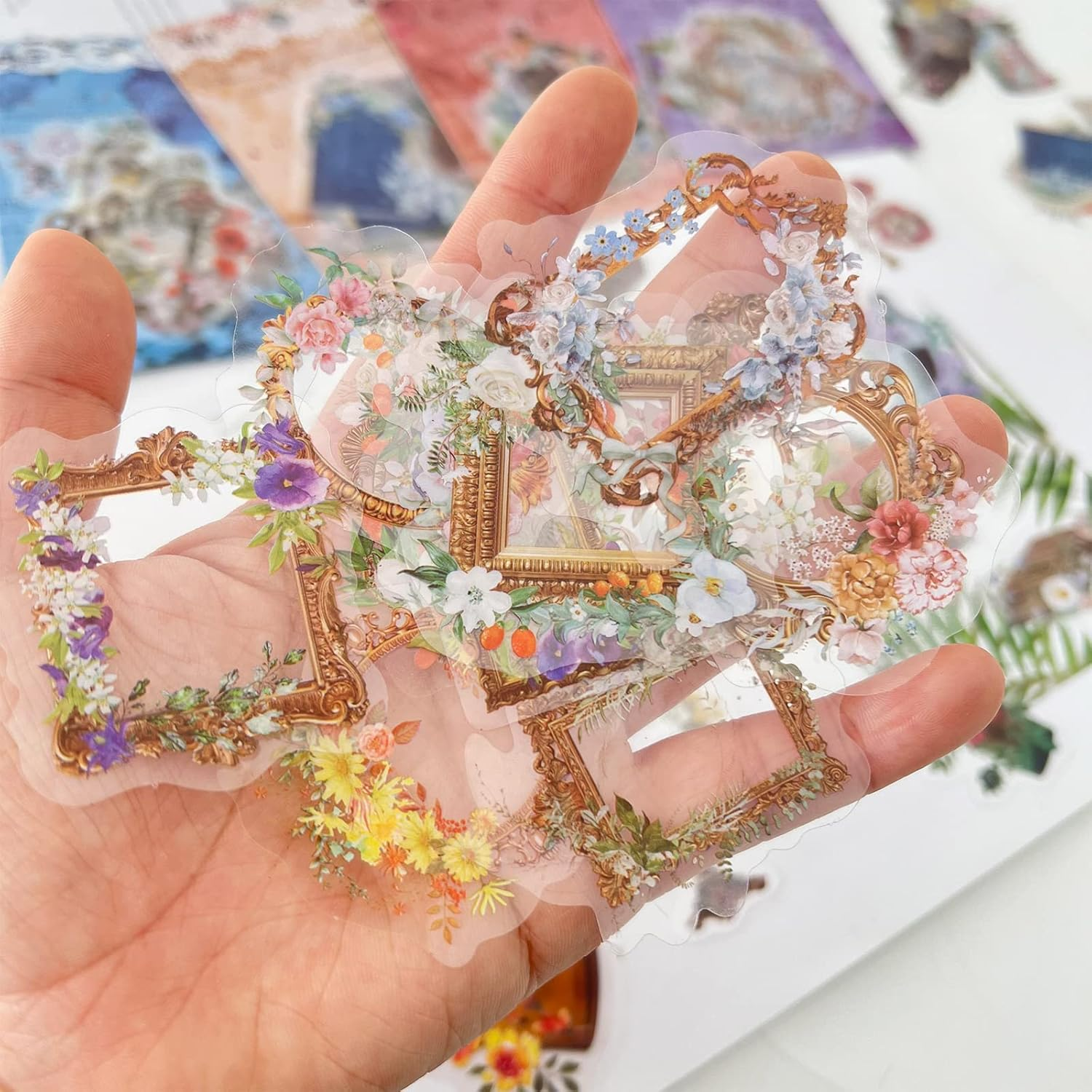 180 PCS Vintage Scrapbook Stickers Scrapbooking Aesthetic Sticker Set Clock Key Door Bottle Series Retro DIY Sticker for Bullet Journal Art Scrapbooking Diary Card Craft Album Notebook Stationery image number 4