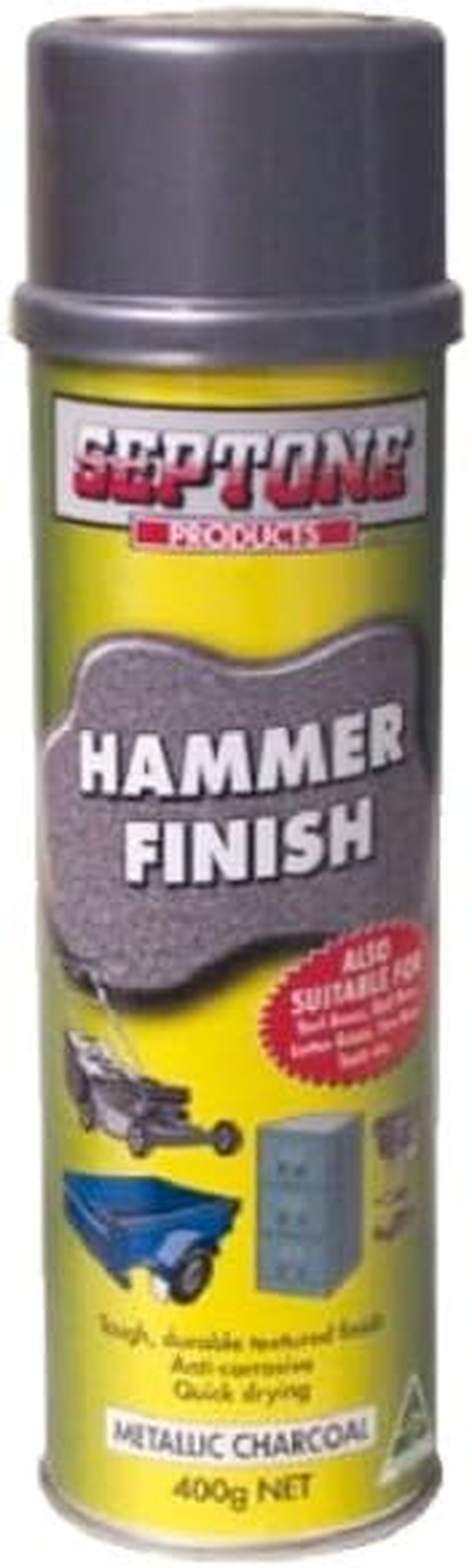 Septone Aerosol Hammer Finish, 400 G, Metallic Charcoal