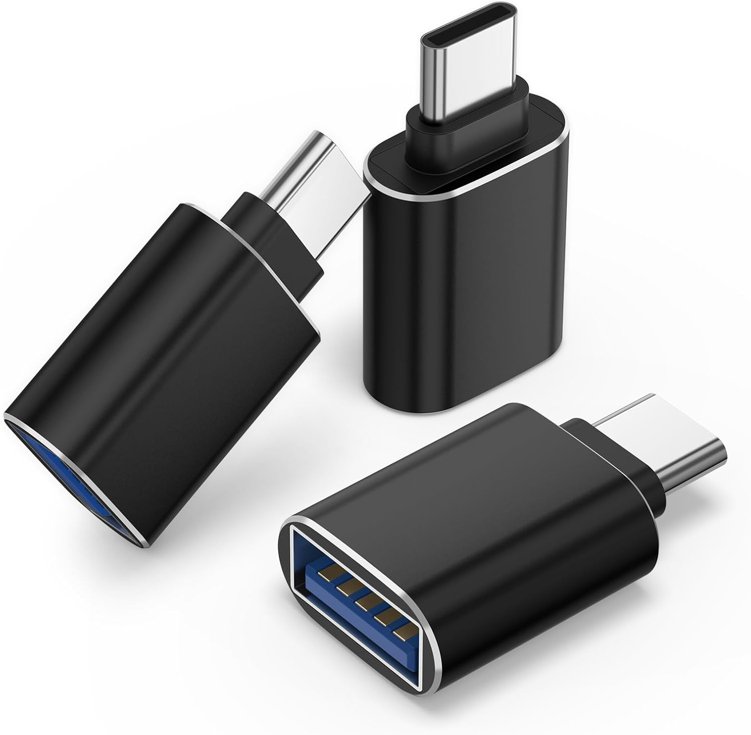 Leonids 3 Pack USB C to USB 3.0 Adapter for Iphone 16 15 Pro Max Plus, USB-C Male to USB-A 3.0 Female Adapter for Ipad, Macbook Pro Air 2022/Samsung Notebook/Type C Phone/Laptop
