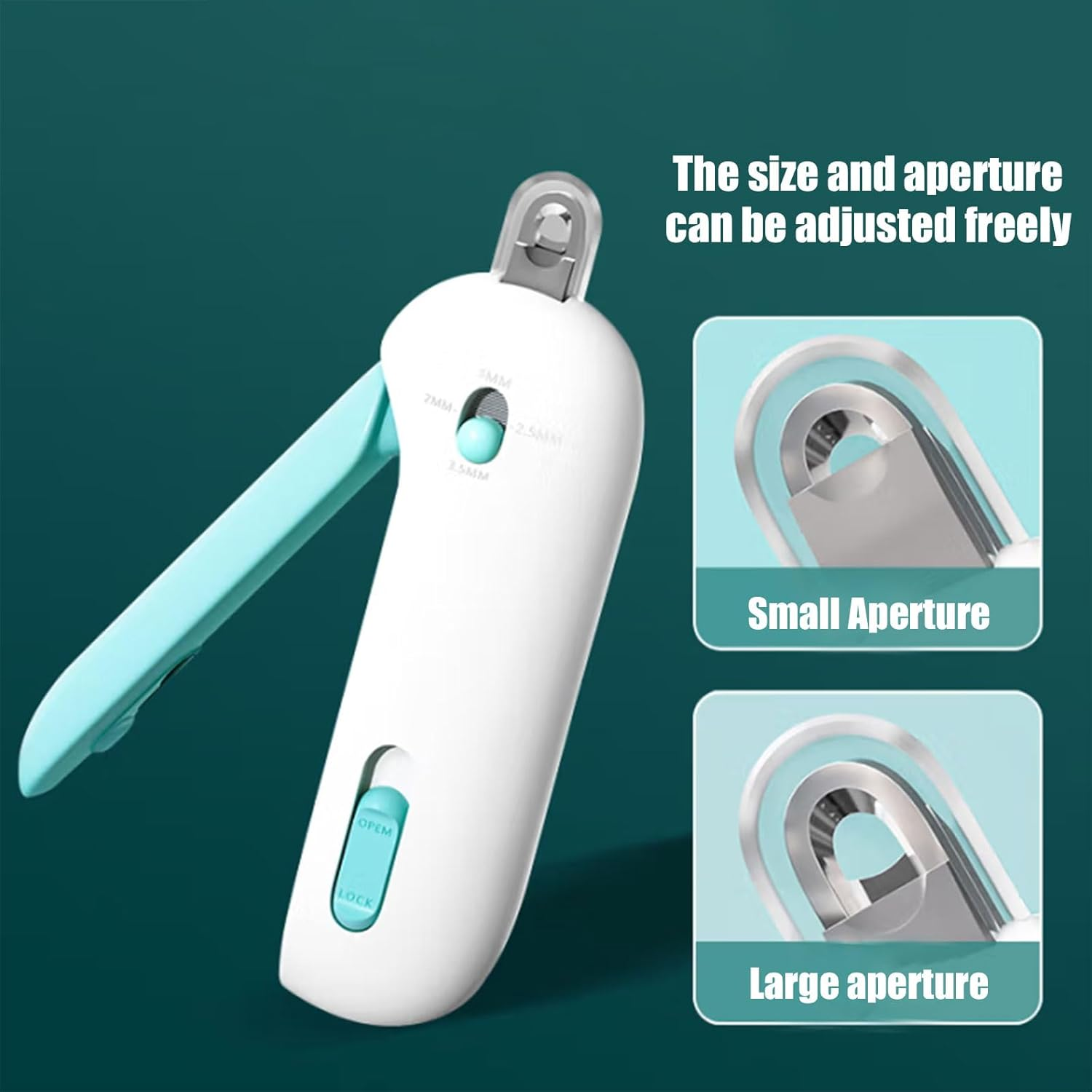 RIBHNXHI Dog Cat Nail Trimmer, Adjustable Pet Nail Clippers with File for Claw Care