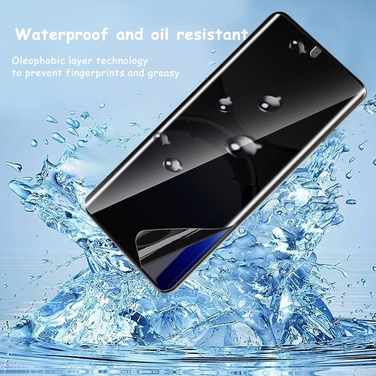 Yonntmmi TPU Screen Protector for OPPO Find X8 Pro Privacy Screen, 1 Piece Anti-Spy Privacy Protect Screen Protector with 2 Pieces Camera Protection, Anti-Spy TPU Film for Tempered Glass for OPPO Find