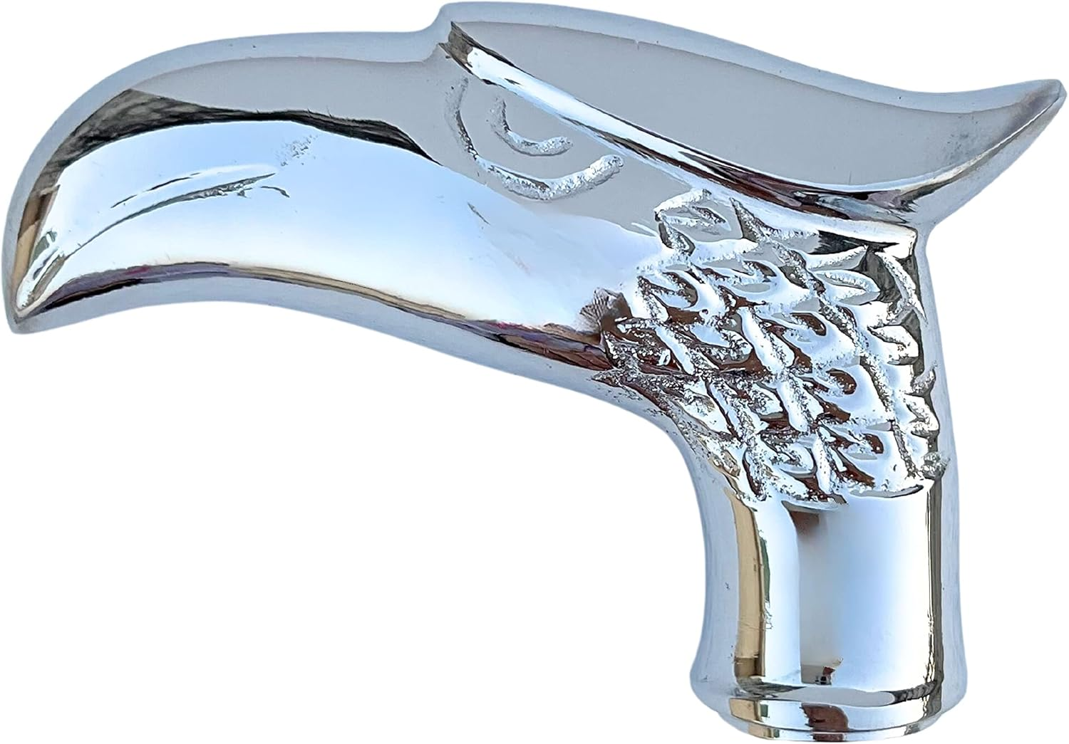 (Only Handle - Eagle) - Eagle Walking Stick Handle - (Symbol of Power and Strength) Souvnear Walking Stick Handle Handmade in Silver Colour - Metal Decorative Handles for Wooden Canes - Gifts Items