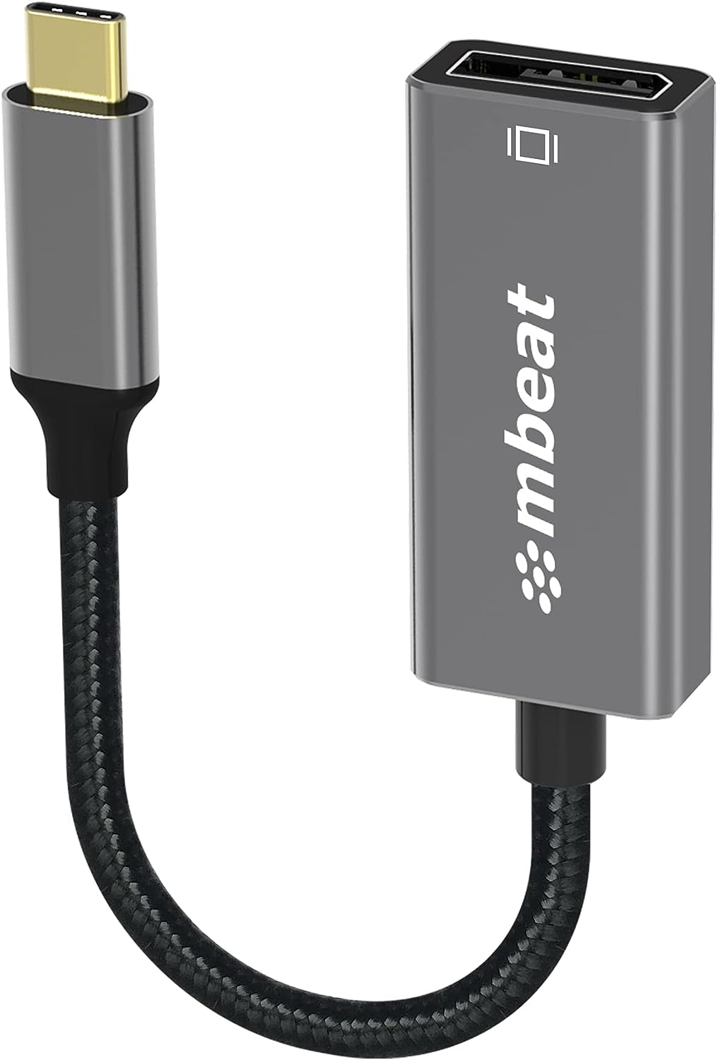 Mbeat Elite USB-C to Display Port Adapter - Space Grey, Converts USB-C to Displayport Female Port, Allowing Computers or Laptops with USB-C Port to Use Displayport Cables to Connect Monitors, Projectors, or Hdtvs with Displayport, Supports High-Definition Resolution up to 4K@60Hz (3840&times;2160) image number 3