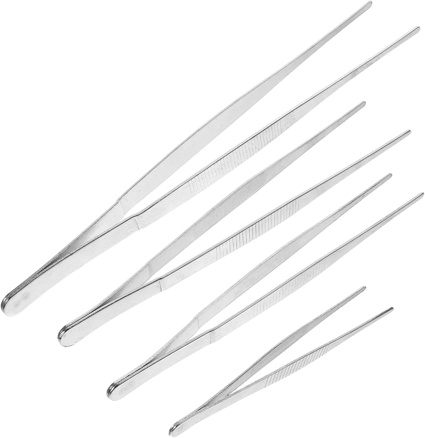 FONDOTIN 4Pcs Stainless Steel Succulent Tweezers Long Handled Gardening Tools for Planting Weeding in Garden Tweezers image number 4