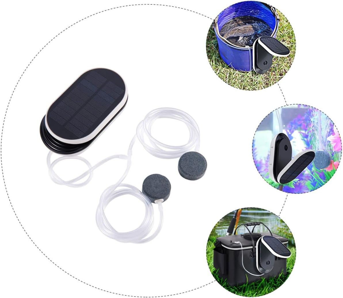 Solar Oxygen Aerator with Pure Copper Core and Built Lithium Battery Portable Aeration Pump for Outdoor Fish Tanks and Aquariums Low Noise Sun Powered Oxygenation Tool for Garden image number 6