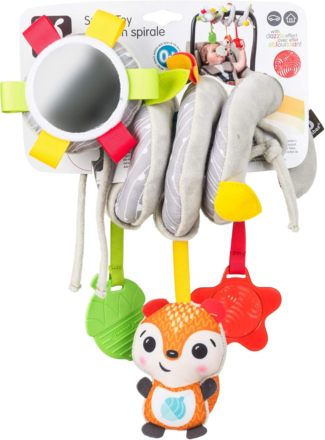 BENBAT Dazzle Friends on the Go Toys Hanging Spiral Toy for New Born and Above, Multi/Colour (BM710) image number 5