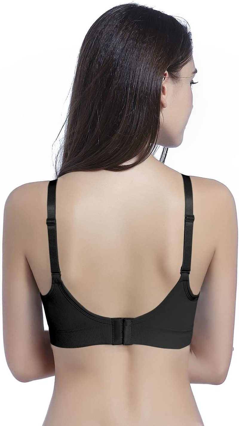 Suekaphin 5PACK Nursing Bra Wireless Bra Women'S Sleeping Maternity Bra Breastfeeding Bra image number 3