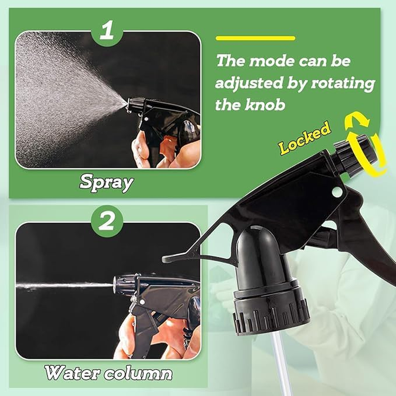 Ksngtixe 6-Pack Heavy Duty Trigger Spray Nozzles - 28-400 Compatible Replacement Spray Bottle Heads, Durable Plastic Sprayer Tops for Cleaning & Gardening image number 6