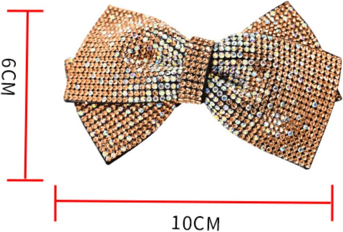 Whakano Glitter Hair Clips with Rhinestone Bow, Large Hair Bows Clip for Women and Girls, Automatic Hair Clips, Elegant Girls Hair Accessories, Hair Styling Accessories, Hair Clips, Black B image number 4