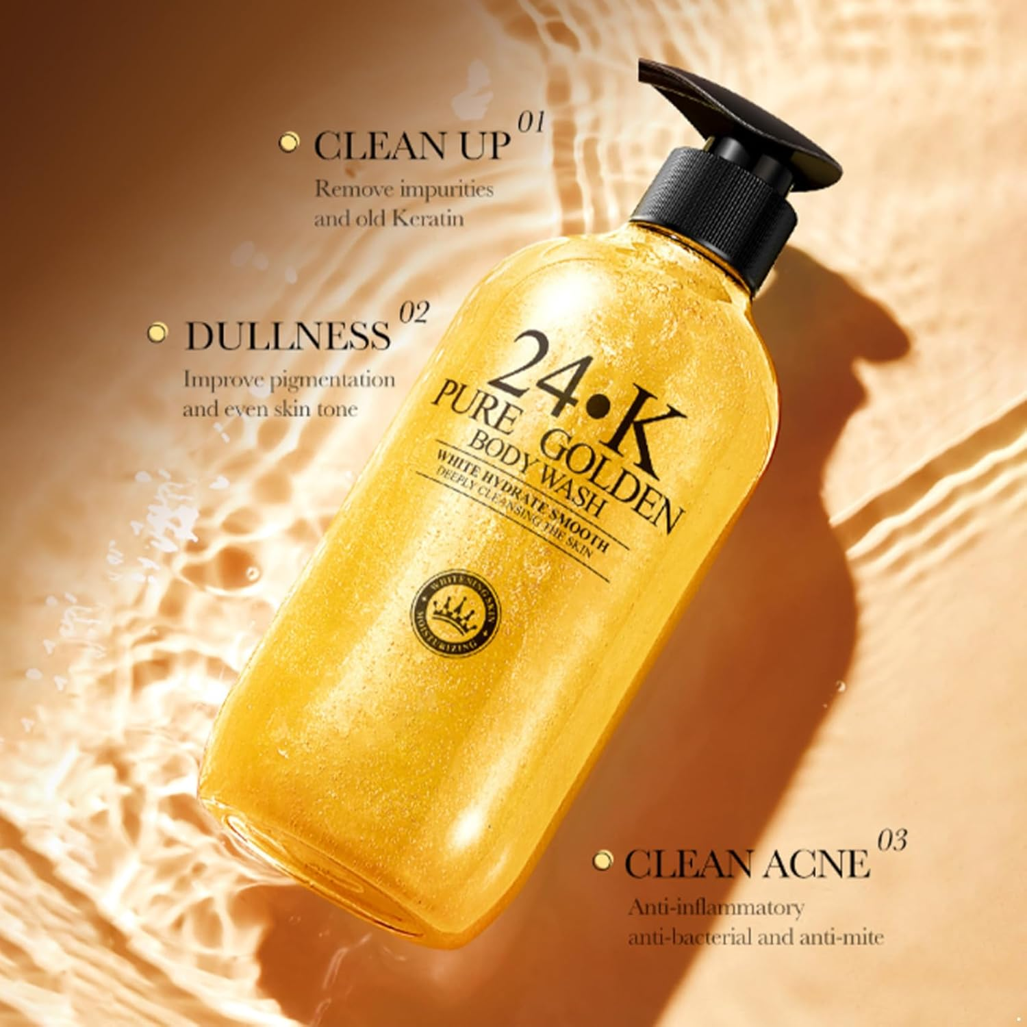 Hedmy 500Ml Body Wash for Women Men Hydrating Moisturizing Shower Gel Gentle Cleansing Long Lasting Fragrance Nourishes Skin Yellow One Size image number 6