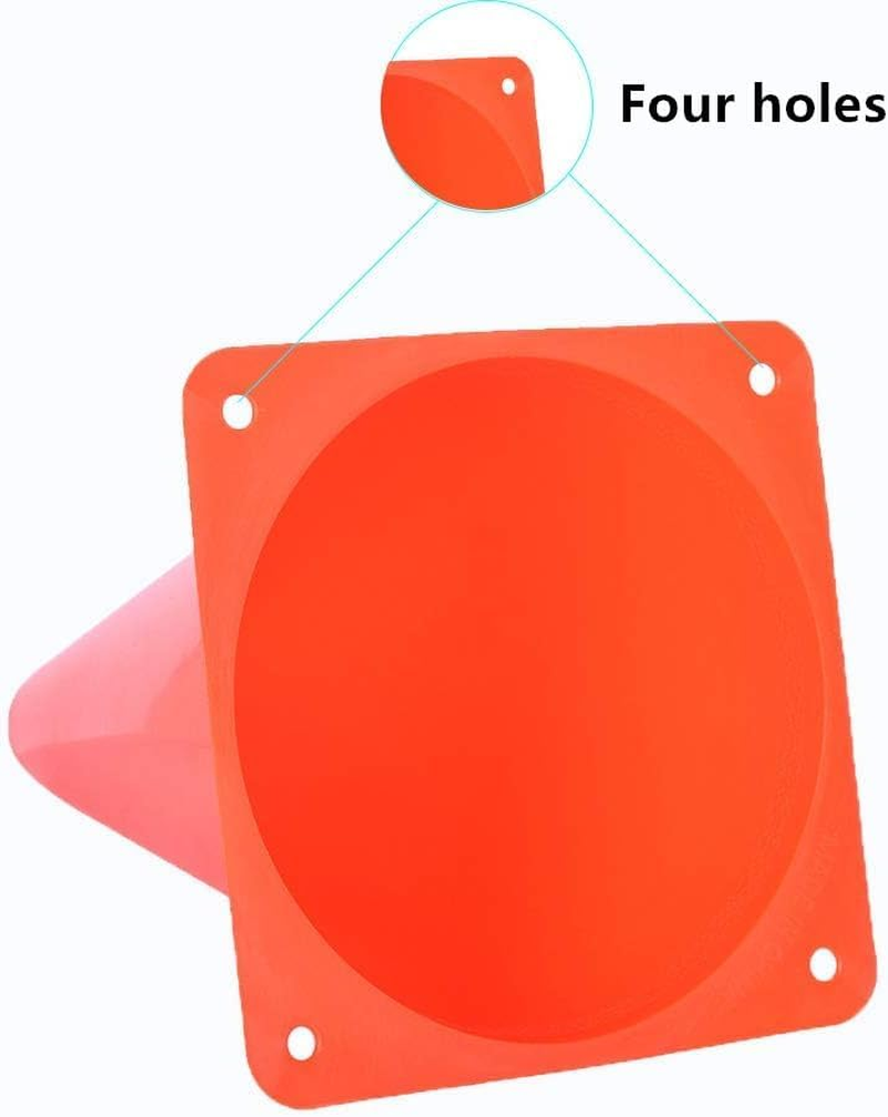 YKHNIS Soccer Cones, 10 Pack Multipurpose Training Cones,Football Training Cones,Agility Field Marker Cones for Basketball Football Drills Training, Outdoor Activity or Events