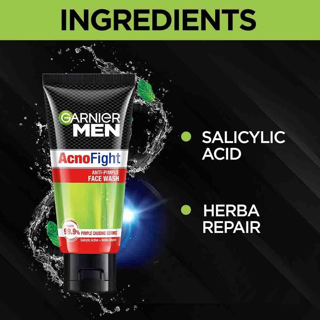 Garnier for Men Acnofight Face Wash, 50Gm image number 1