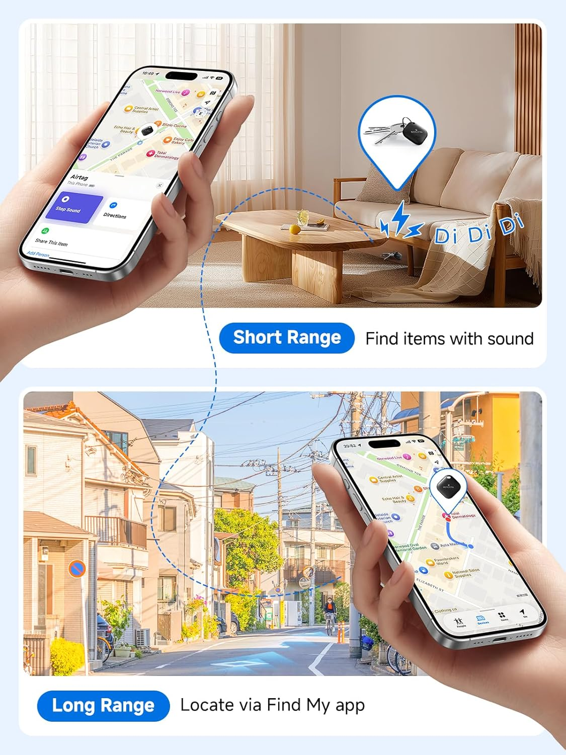 World'S Smallest Anti-Loss Smart Tracker for A-Pple Find My Tag (Ios ONLY) Global GPS Signal, Discreet Design for Keys, Luggage, Bags, Wallet, Replaceable Battery Fcc/Mfi Certified, 4 Pack image number 5