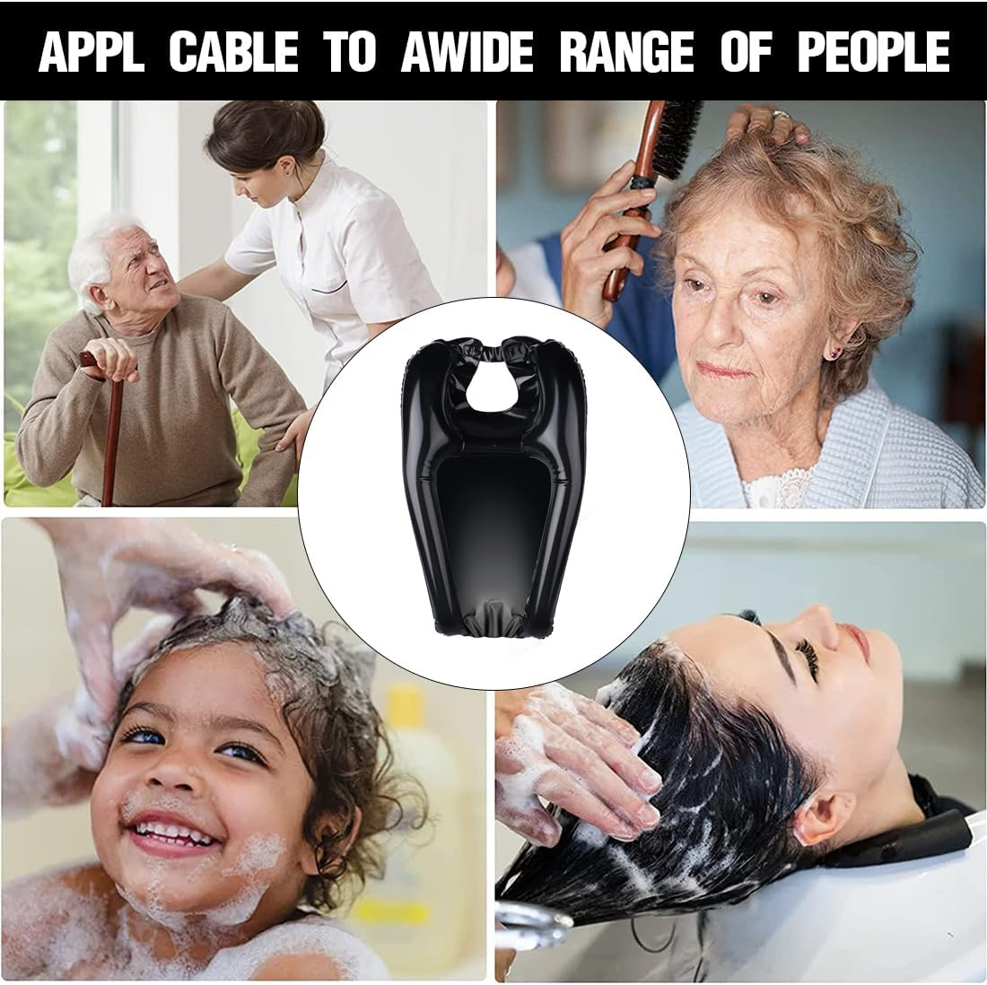 SJBAUTYO Portable Tray, Home Shampoo, Bath for Hair Washing, Inflatable Basin for Washing Hair, Bed Basin for Head at Home, Portable Hair Wash Tray image number 1