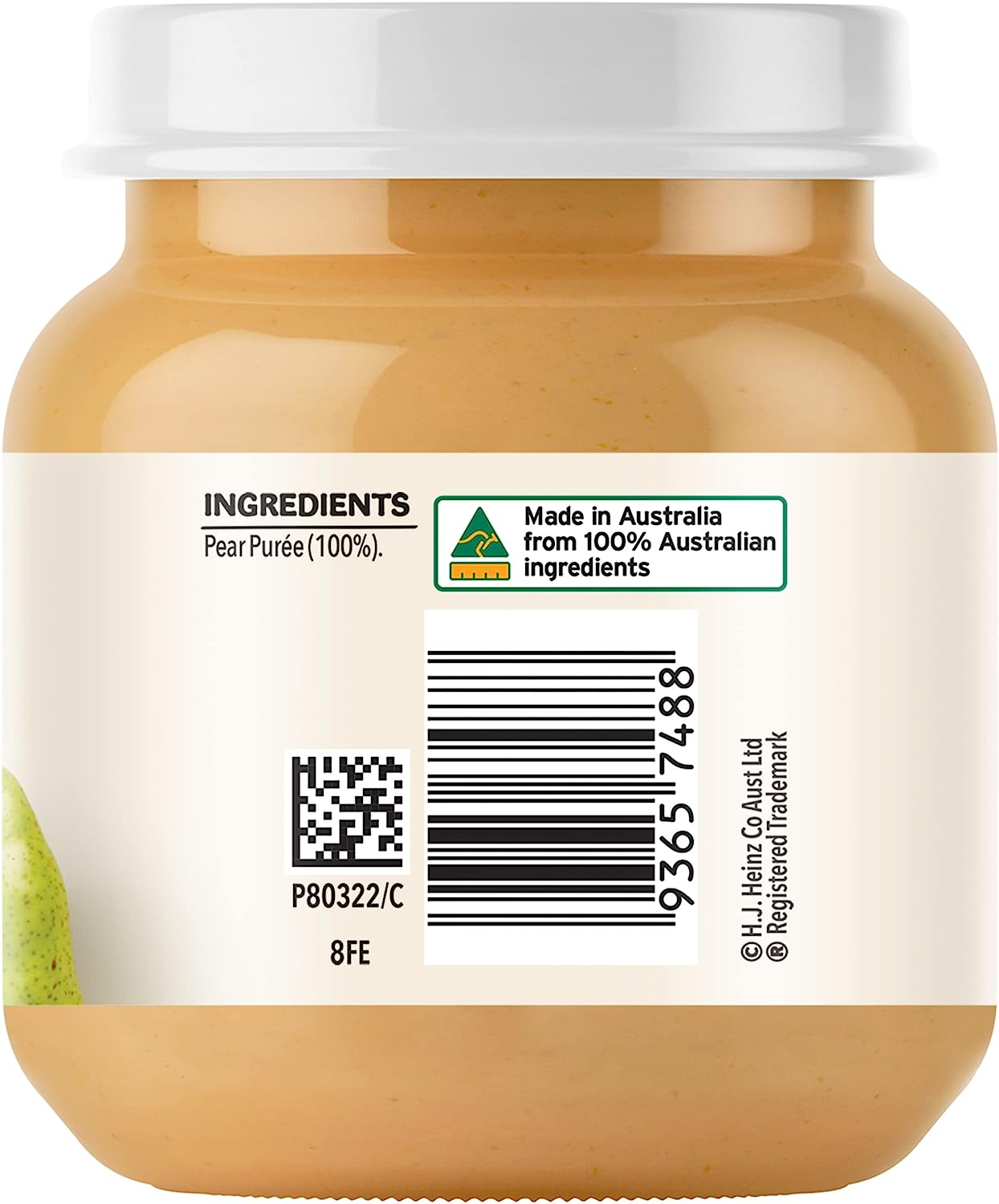 Heinz 4+ Months Pear Puree Jar Heinz for Baby Food Jar Vegetarian No Artificial Flavours, No Preservatives, No Added Colours 110G (Pack of 6) image number 2
