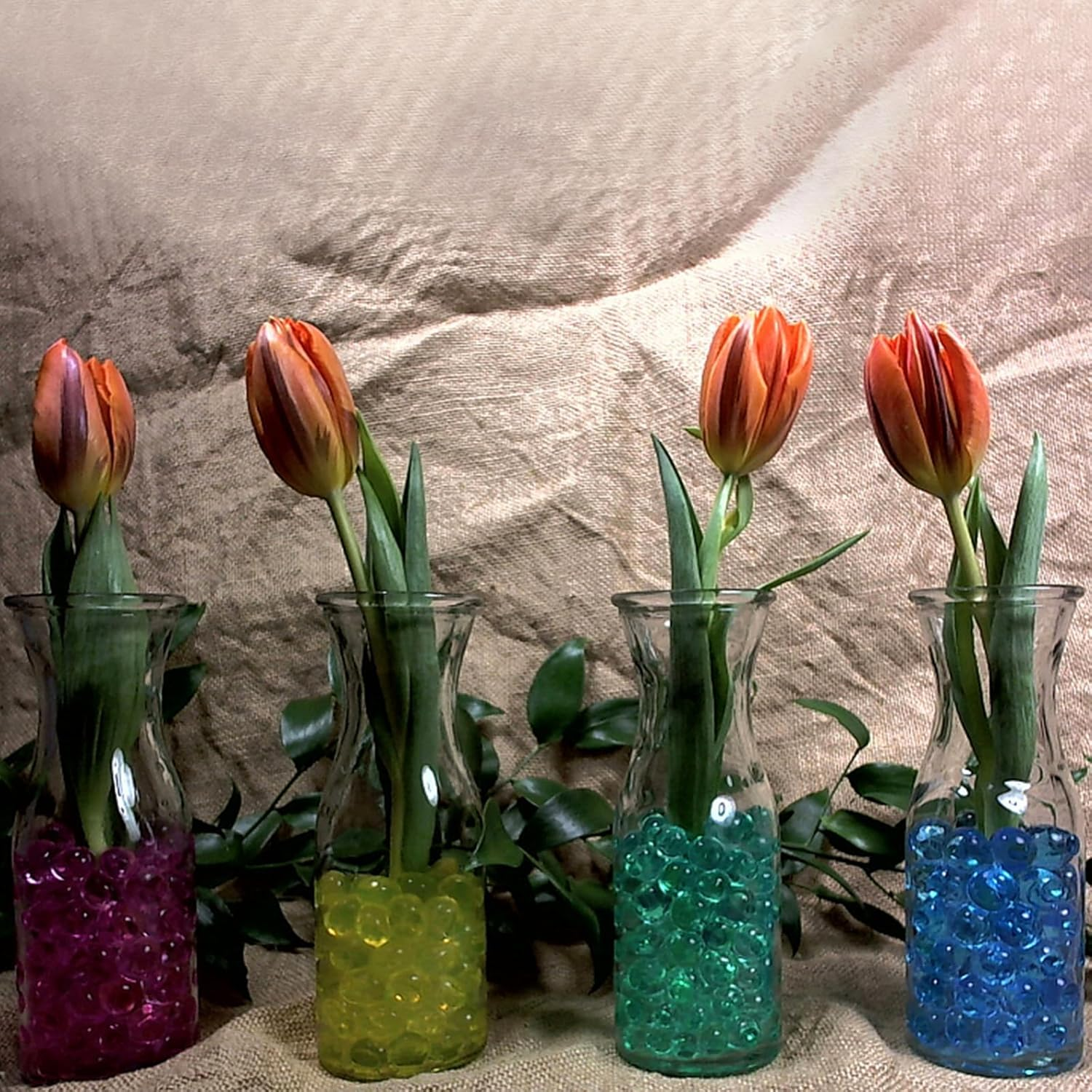 60000 Water Gel Beads for Vases, Perfect Jelly Beads,Floating Pearls,Vase Filler for Plant, Floating Candles, Wedding and Home Decoration(Pink+Clear)