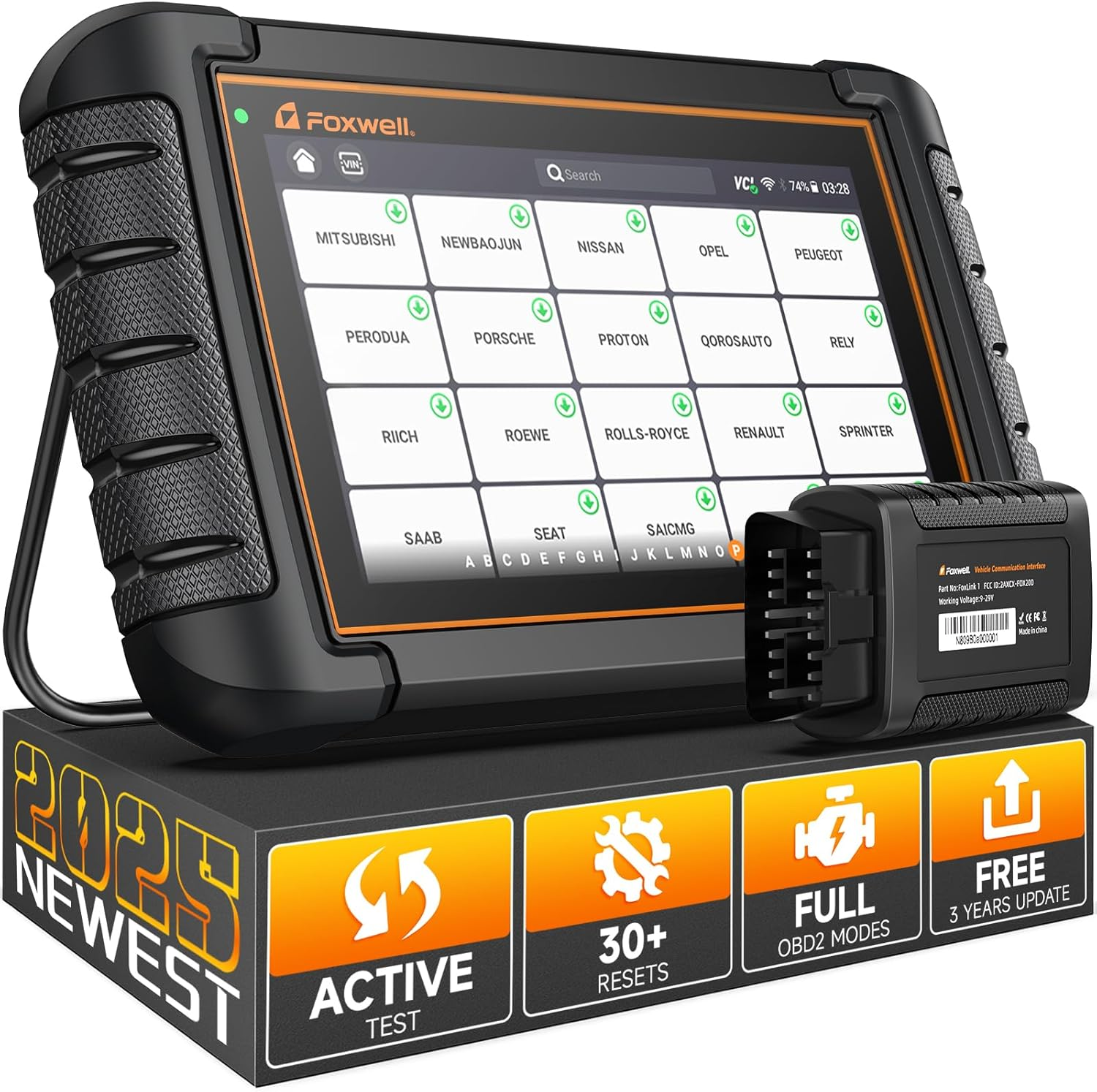 2025 FOXWELL Scanner NT809BT Bidirectional Scan Tool, All System Scanner for Car with 30+ Service Resets, Wireless Diagnostic Scanner for All Vehicles, Accurate Automotive Diagnostic Tools FCA Support image number 1