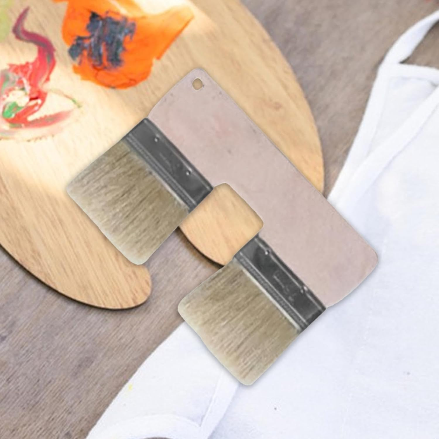 Double Brush, Acrylic Paint Brushes | 3" Brush Art Mural Tools Texture Brush Acrylic Paint Brushes image number 5