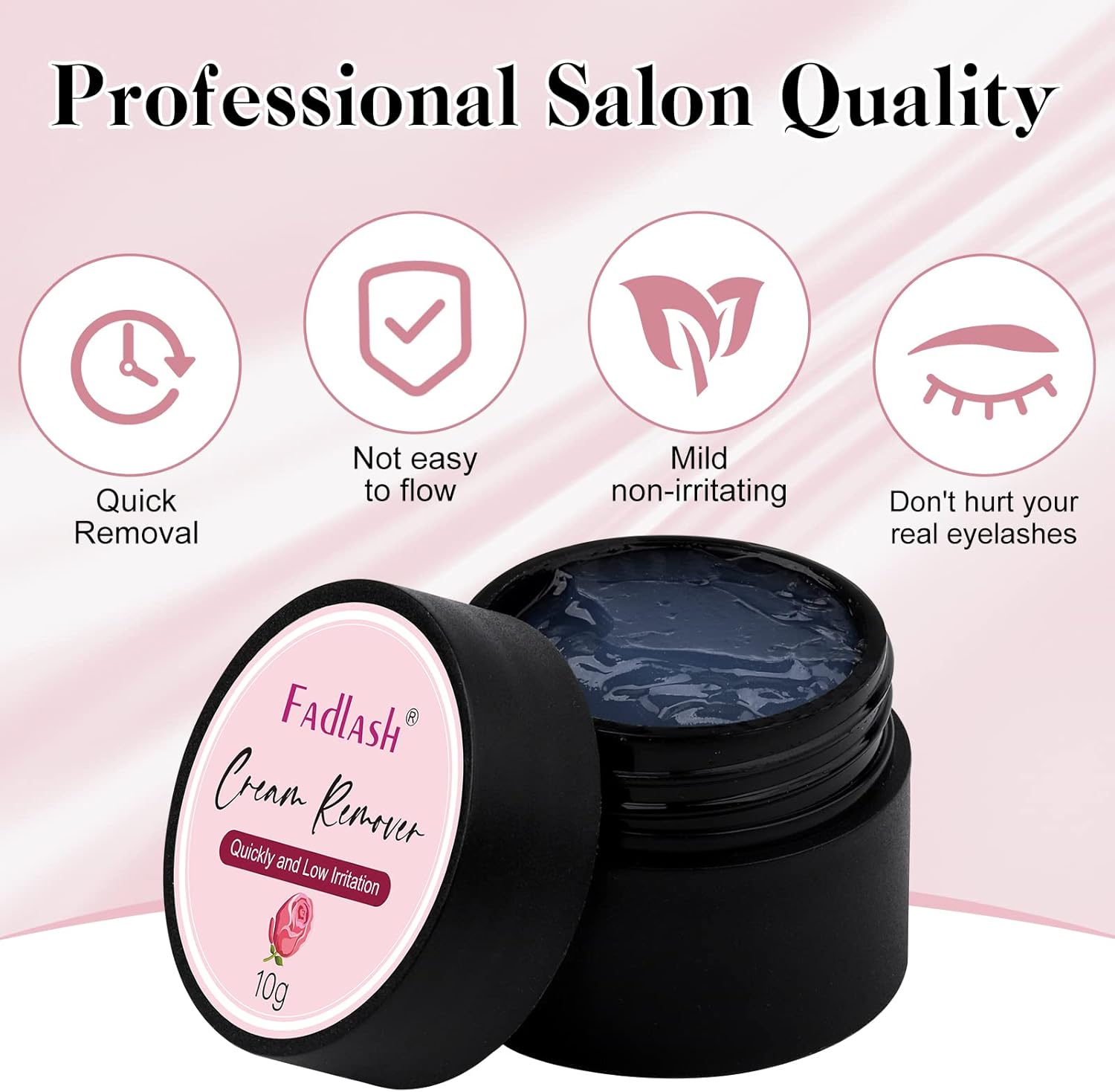 Eyelash Extension Remover Lash Glue Remover 10G Lash Extension Remover Dissolves Powerful for Lash Extensions Low Irritation for Sensitive Skin(Rose) image number 1