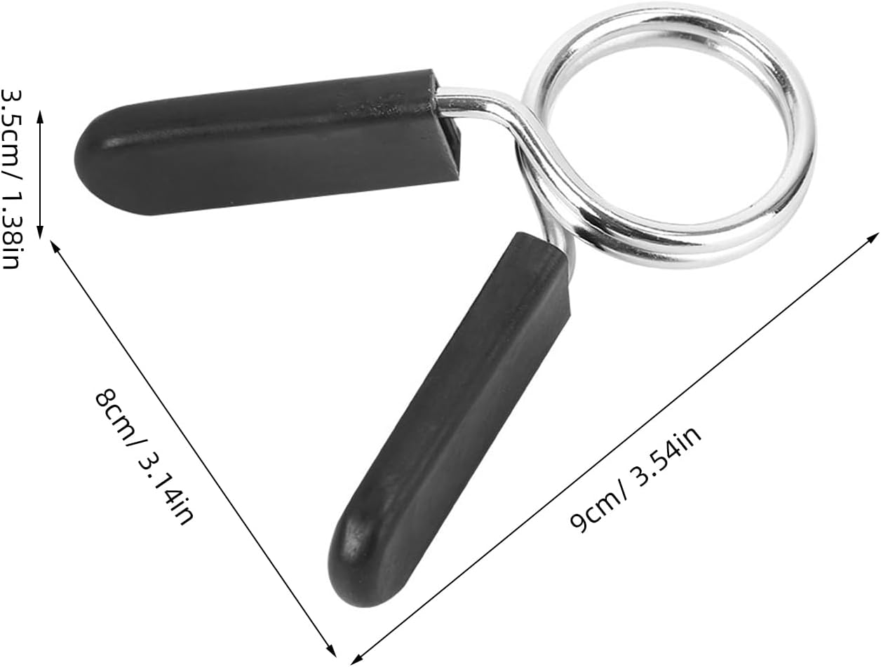 Homoyoyo Dumbbell Rod Clamp 4Pcs Steel Barbell Collars with Abs Handle Secure Spring Clips for Weightlifting Gym Accessories Fitness Training image number 3