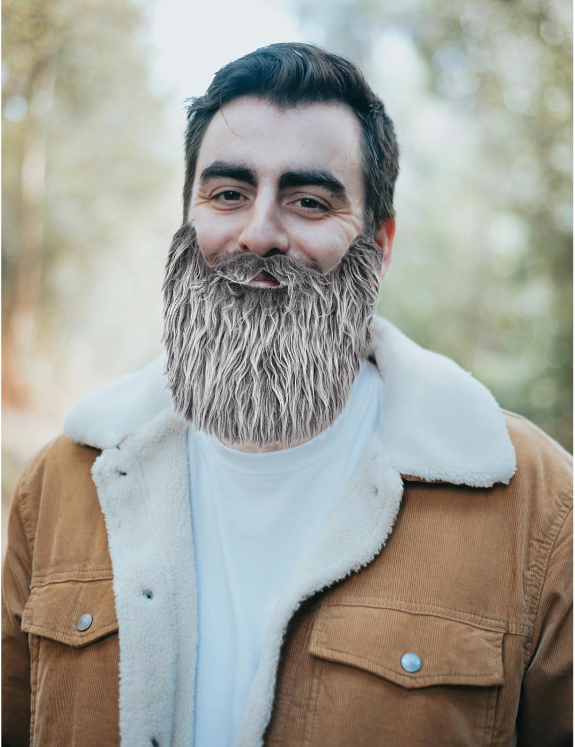 Lopsity Fake Beard Costume Men'S Beard with Adjustable Band Cosplay Halloween Fake Beard Facial Hair for Costume Party (3COLOR)