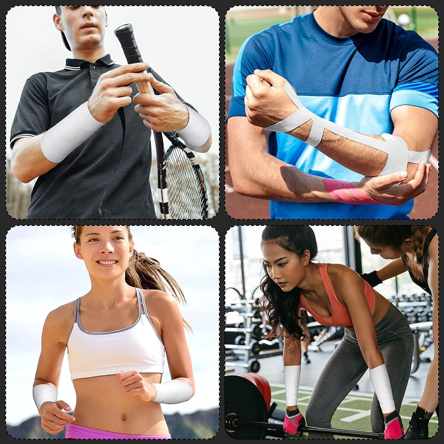 White Athletic Sports Wrap Tape Athletic Finger Tape Sports Tape, 6 Rolls White Athletic Finger Tape,Athletic Sport Wrap Finger Tape,White Athletic Sports Wrap Tape,Athletic Finger Tapes Sports Tape image number 4