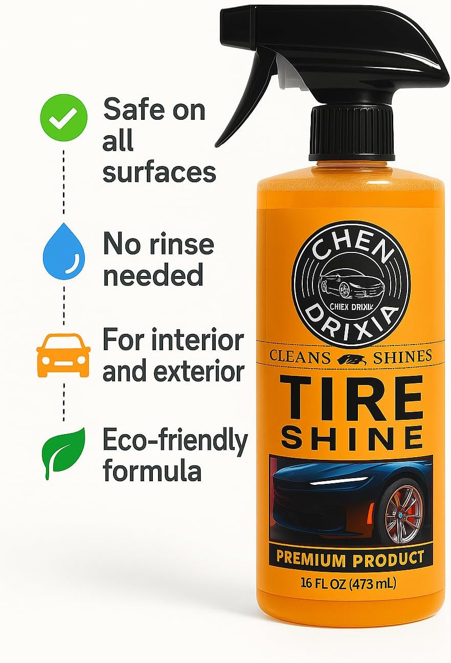 Complete Car Cleaning Kit &ndash; 4 Spray Set: Interior, Tyres, Glass & Waterless Wash &ndash; Aussie Auto Detailing Essentials (473Ml)