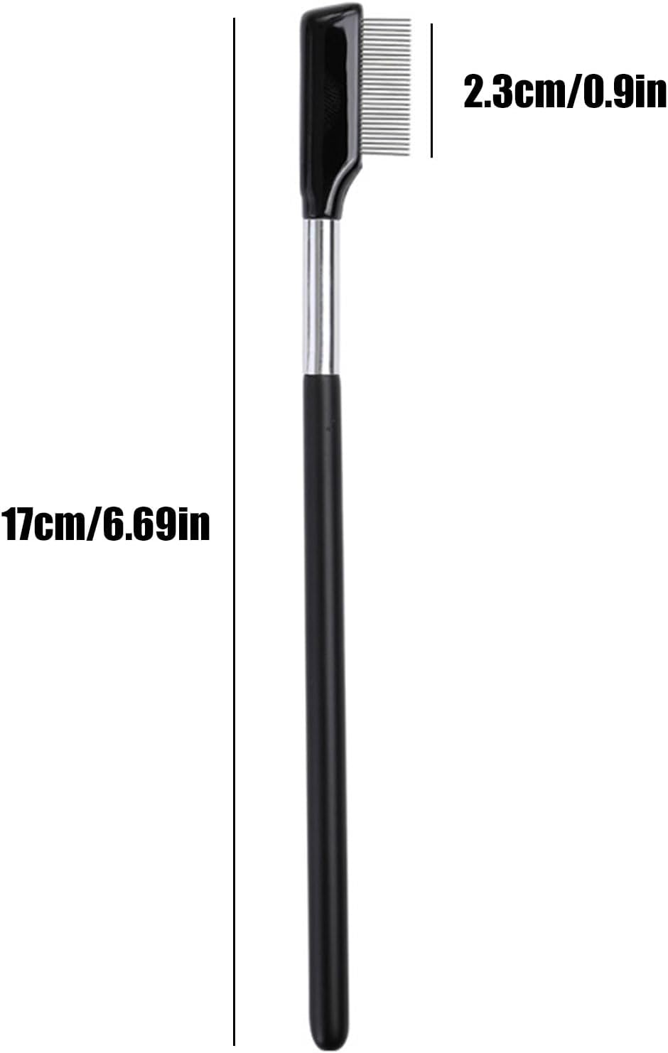 BGENHPON Metal Eyelash Comb and Separator 2 Pack Professional Eyelash Eyebrow Brush with Metal Teeth for Women Beauty Grooming Tool image number 3