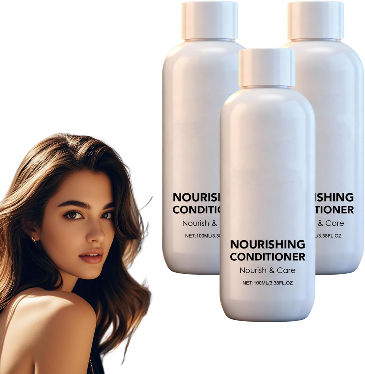 Volumizing Shampoo and Nourishing Conditioner Set for Fine Hair - Thickening & Volume Boosting Hair Care Duo - for Straight or Wavy Hair Types - Adds Fullness and Bounce to Hair, 100Ml (5 Bottles)