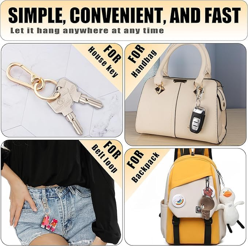 Oiltomn Metal Keychains Keyring Key Chain Ring Clip Holder Organizer for Home Car Keys Key Finder Women Men image number 3