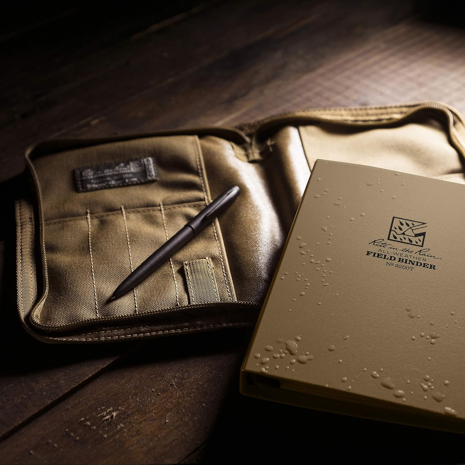 Rite in the Rain Weatherproof Binder Kit: Tan CORDURA&reg; Cover, Binder, 50 Sheets Universal Loose Leaf, Weatherproof Pen (No. 9200T-KIT) - Multicam image number 6