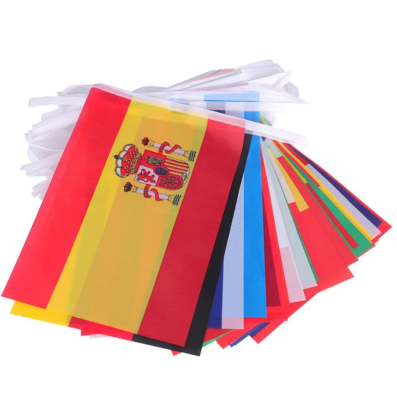 World Flag Banner - 47.5Ft/14.5M 50 Nations Flags Bunting Decoration, Countries Strung Banners for International Events image number 6