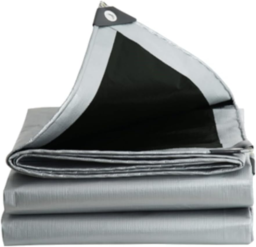 LEDON Heavy Duty Silver Tarpaulin 130G Waterproof Tarp Sheet Car Camping Weatherproof image number 3