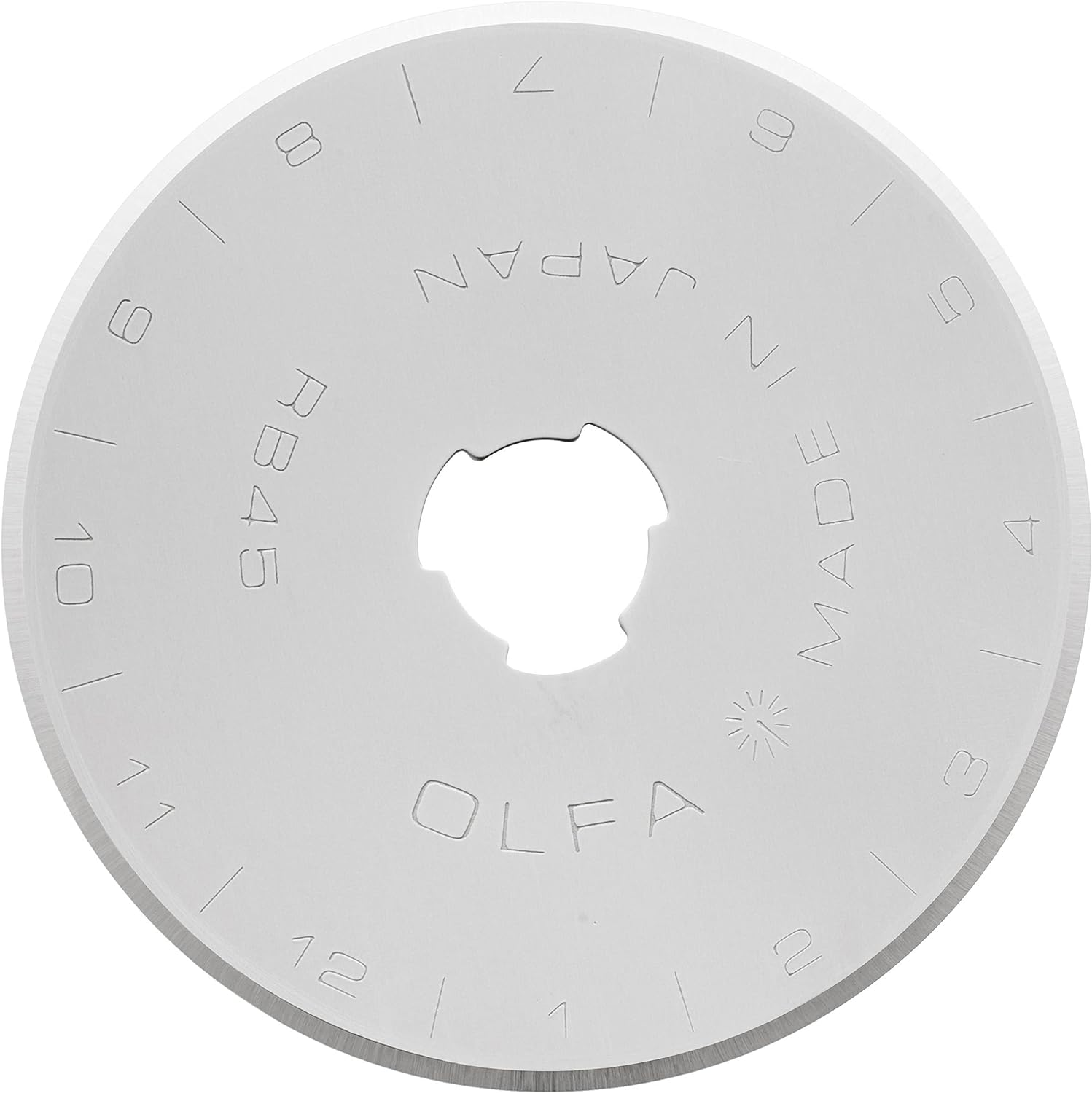 OLFA 1079062 RB45-2 45Mm Straight Edge Rotary Blade, 2-Pack image number 2