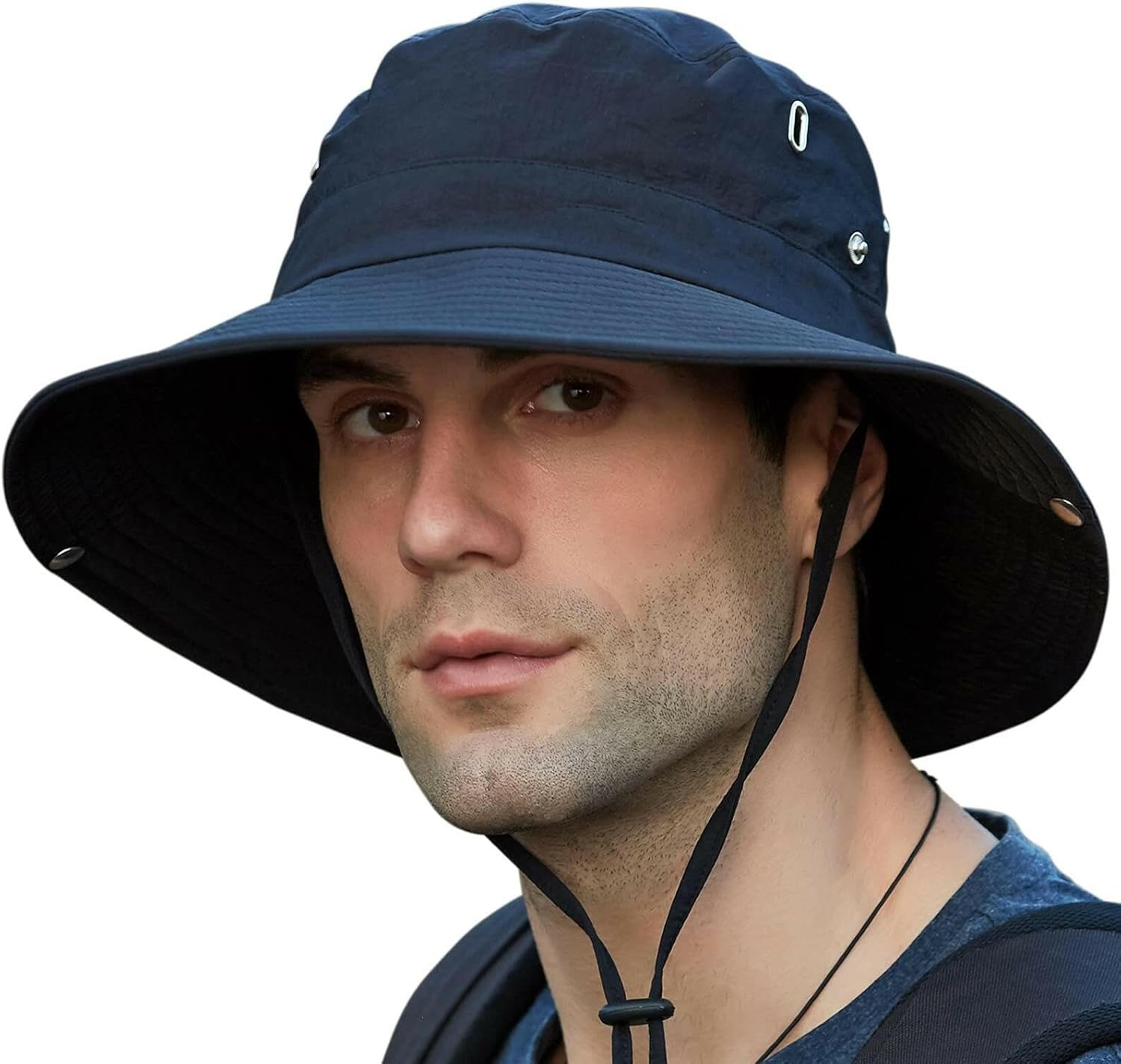 Bucket Hat Cowboy Style, UPF 50 UV Protection Wide Brim Sun Hat for Men & Women, Outdoor Camping Gear with Chin Strap &ndash; Smart Wind Resistant Boonie Hat for Fishing, Hiking, Golf