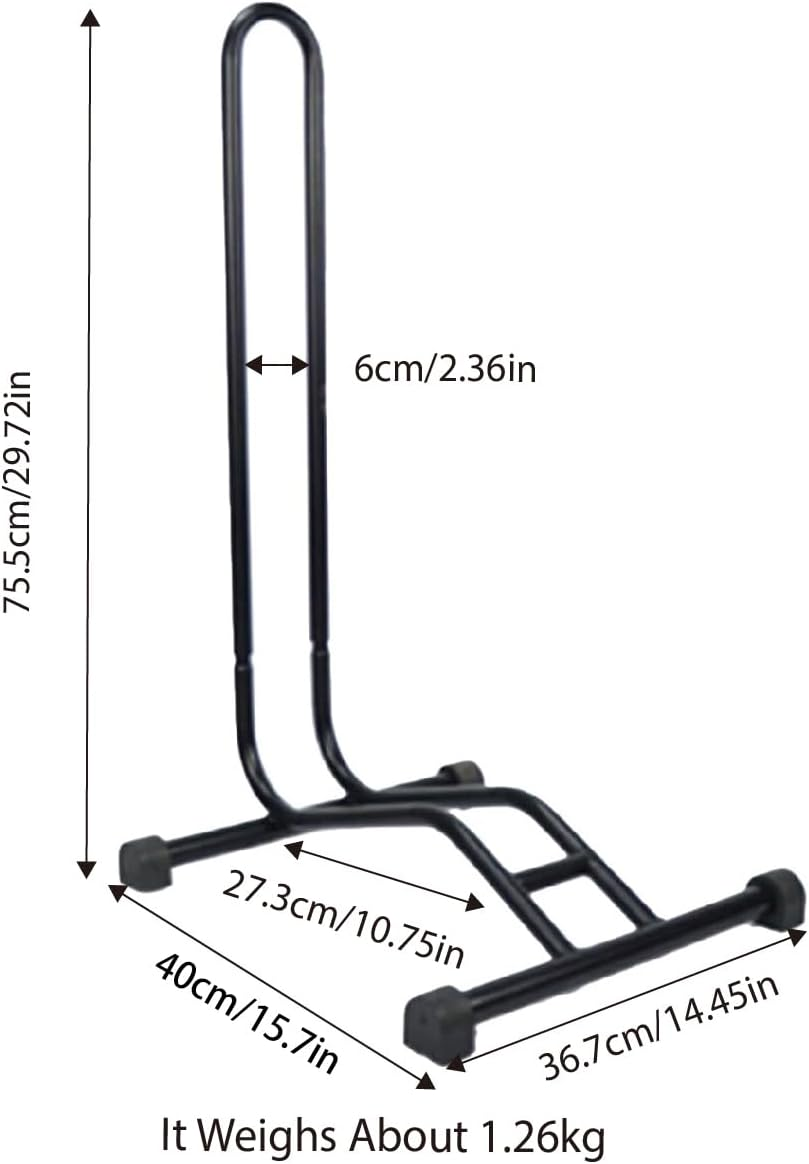 AIMALL Mountain Bike Stand L-Shaped Frame, Road Bicycle Parking Rack, Plug-In Maintenance Display, Easy Setup, Sturdy Metal Construction, No Tools Required image number 1