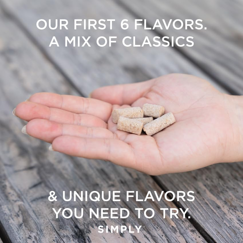 Simply Gum | Natural Chewing Gum | Variety Pack - Peppermint, Cinnamon, Ginger, Fennel, Maple, Coffee | Plant-Based + Plastic-Free + Aspartame-Free | Pack of Six (90 Pieces Total) (Variety (Original))