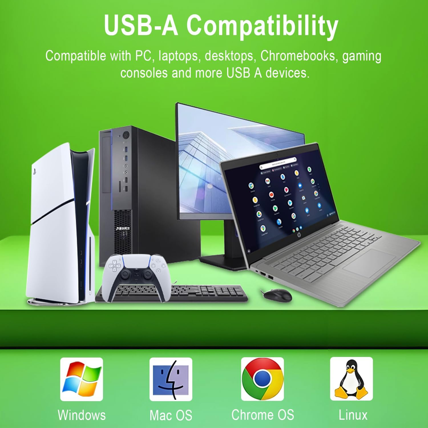 Wired USB Earbud with Microphone Single-Side USB-A Computer Headphone with Adjustable Ear Hook for PC Laptop Computer Mac Zoom Teams Office Work with Volume Controls & Mic/Speaker Mute, Lightweight image number 6