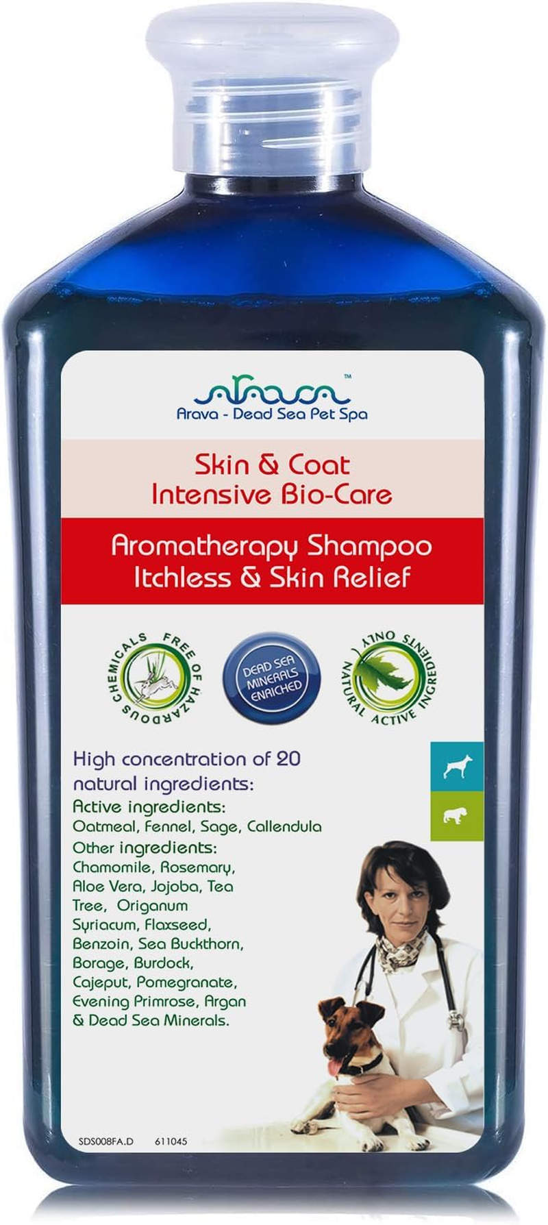 Arava Natural Medicated Dog Shampoo &ndash; anti Yeast anti Itch Dog Shampoo - Healthy Skin & Coat - First Aid in Hot Spots Ringworm Scrapes Abrasions & Dermatologic Infections image number 2