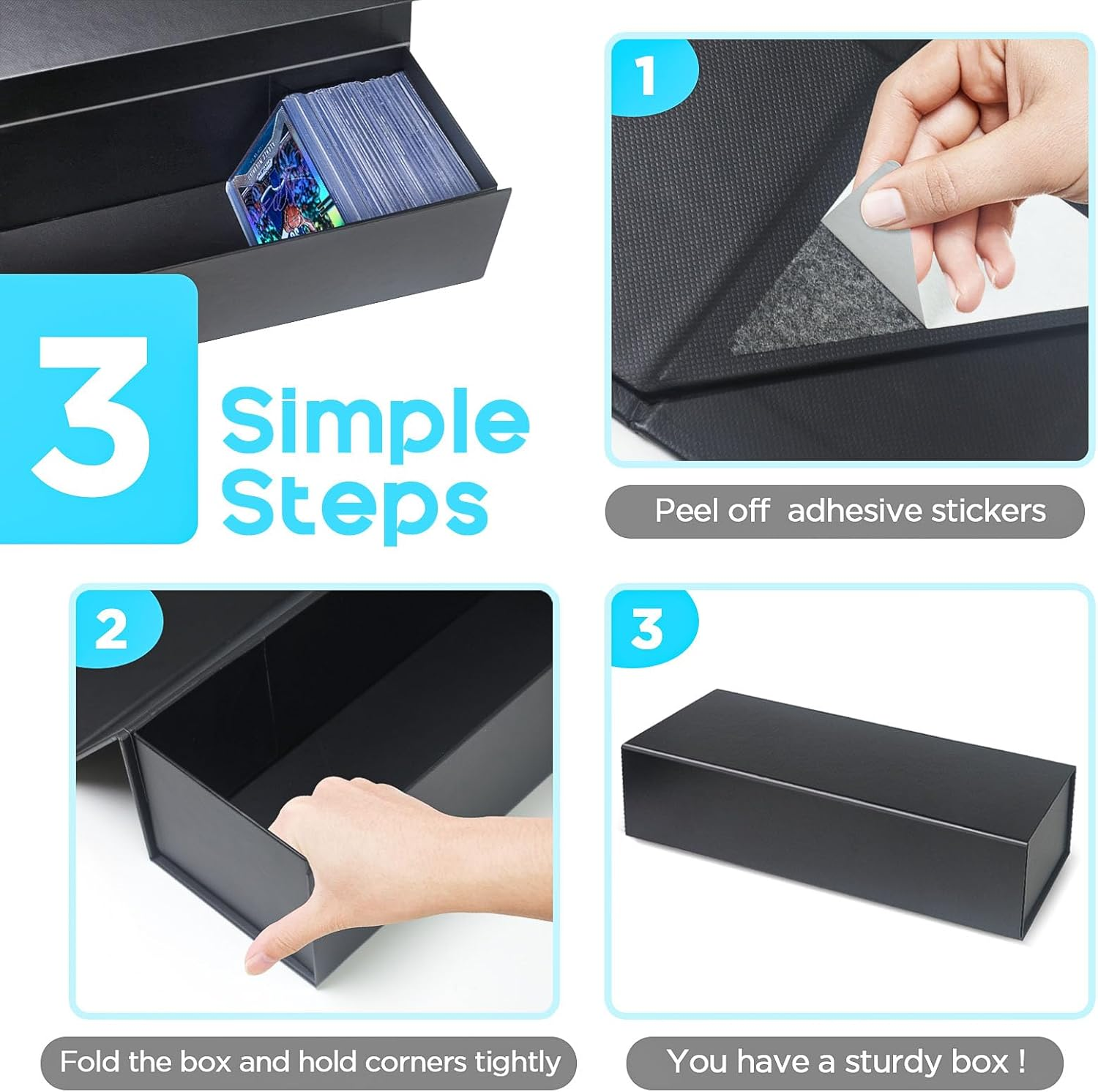 Trading Card Storage Box, Top Loader Storage Box, Trading Card Holder Topload Hobby Box for 800 Count Cards - 1 PACK image number 5