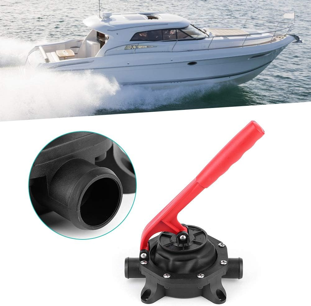 Manual Bilge Pump, 720GPH Diaphragm Self Priming Pump Boat Marine Manual Hand Bilge Waste Water Transfer Pump, 13Ft Discharge Head, 10Ft Suction Lift